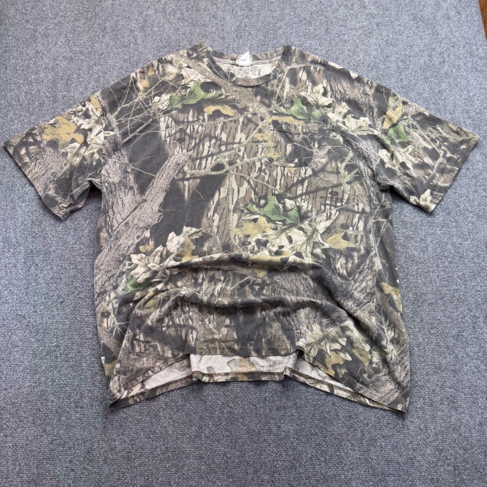 Jerzees Mens Mossy Oak Break-Up Camo Pocket T-Shirt Short Sleeve 2XL